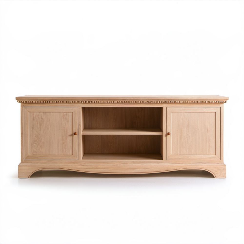 Drewniana szafka RTV w jasnym dębowym kolorze, 150 x 45 x 70 cm