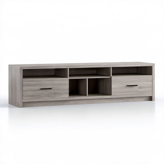 Szafka RTV szara z płyty wiórowej laminowanej 180 x 40 x 50 cm